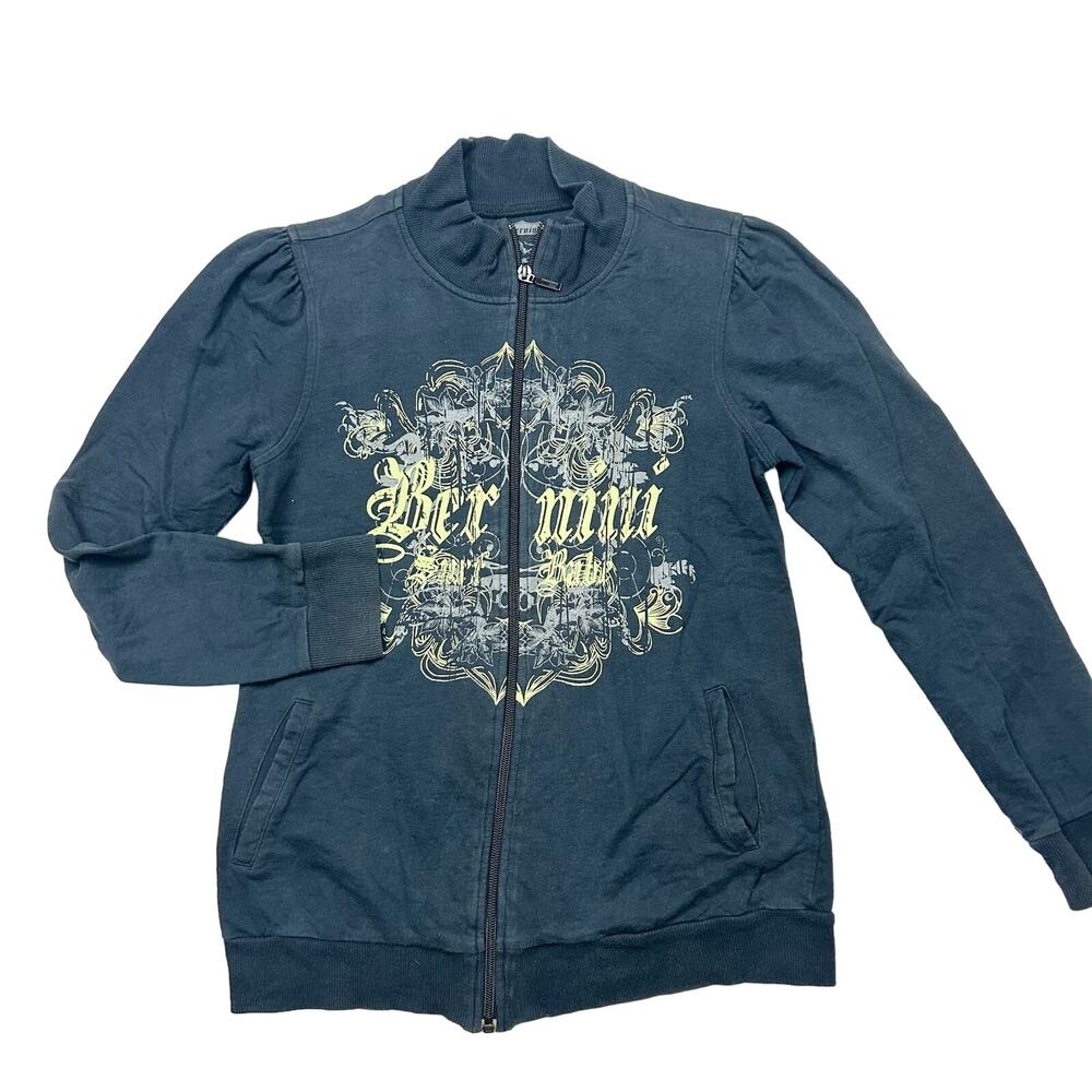 Y2k Bernini graphic blokecore zip up sweatshirt size S